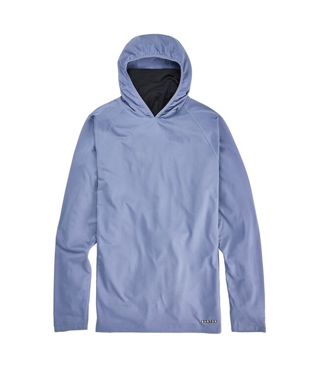BURTON MIDWEIGHT X BASE LAYER LONG NECK HOODIE SLATE BLUE 2024