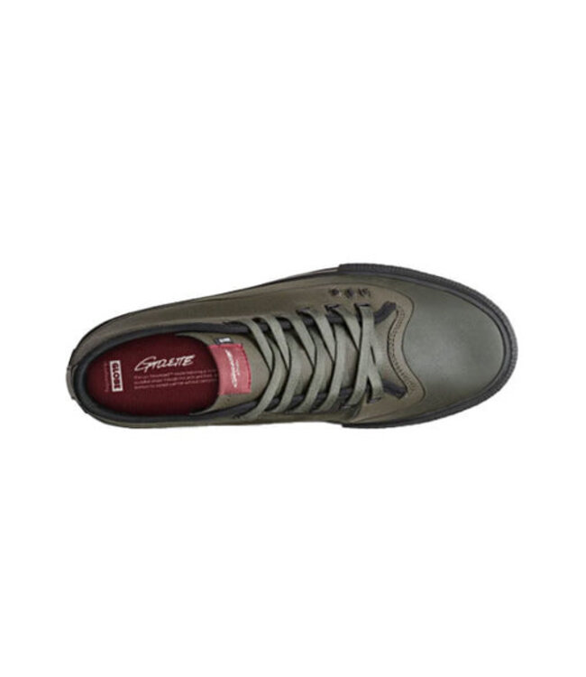GLOBE MENS GILLETTE MID SHOES DARK OLIVE/BLACK