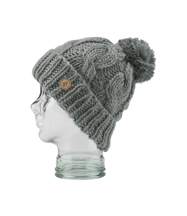 VOLCOM WOMENS HAND KNIT BEANIE STORM GREY 2024