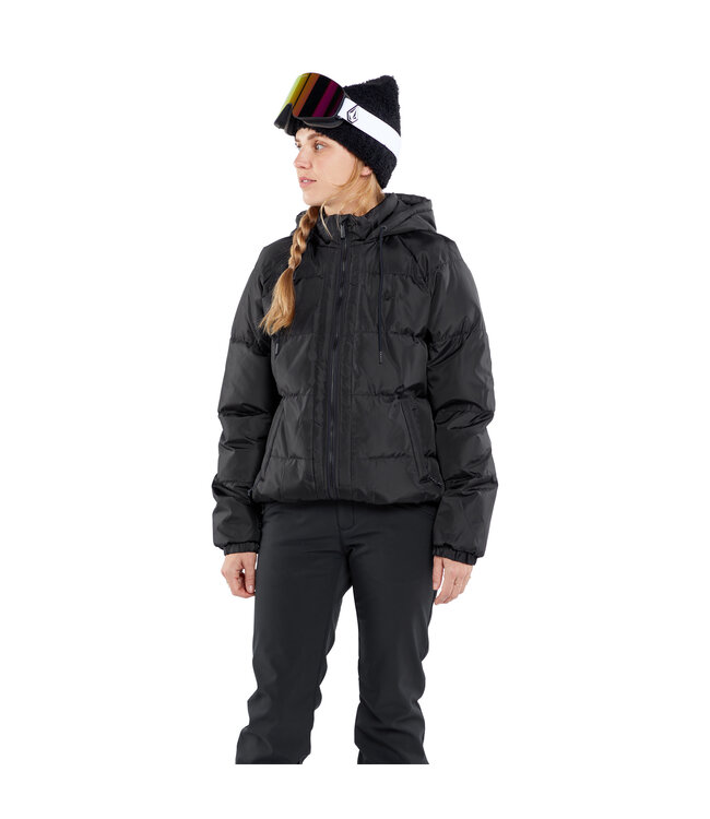 VOLCOM WOMENS ITHAN PUFF JACKET BLACK 2024