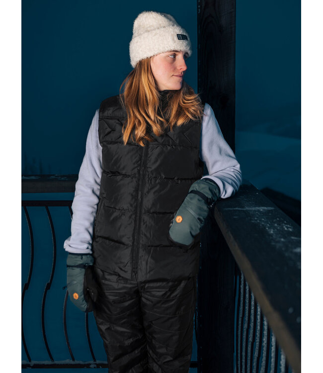 VOLCOM WOMENS STONE CASTINE PUFF VEST BLACK 2024