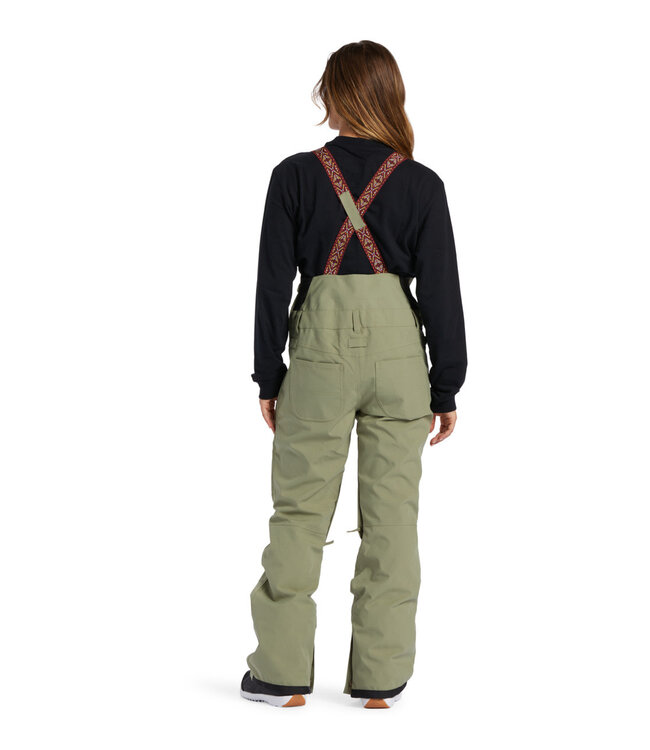 DC WOMENS CRUSADE BIB PANT OIL GREEN 2024