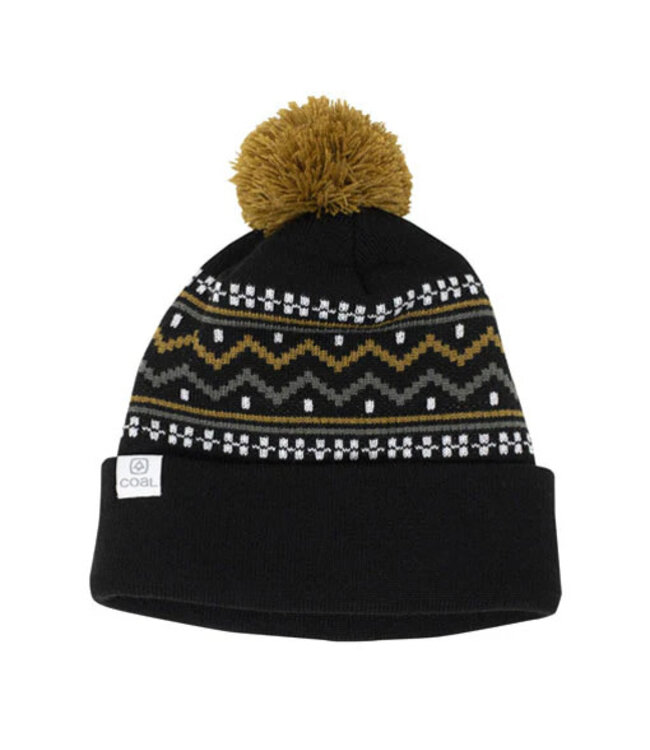 COAL FJORD NORDIC POM BEANIE BLACK 2024