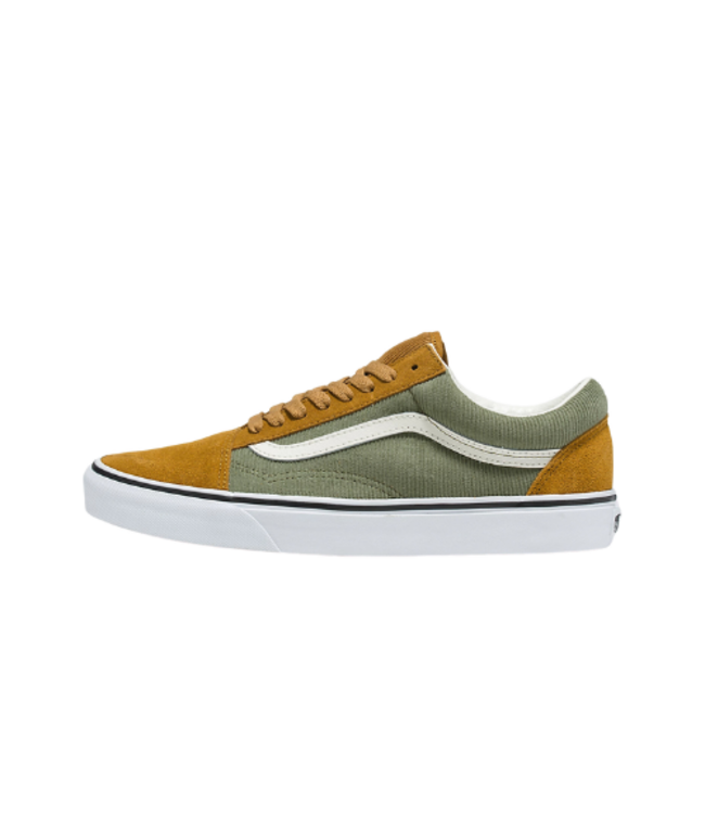 VANS MENS OLD SKOOL SHOES MINI CORD GREEN /BROWN