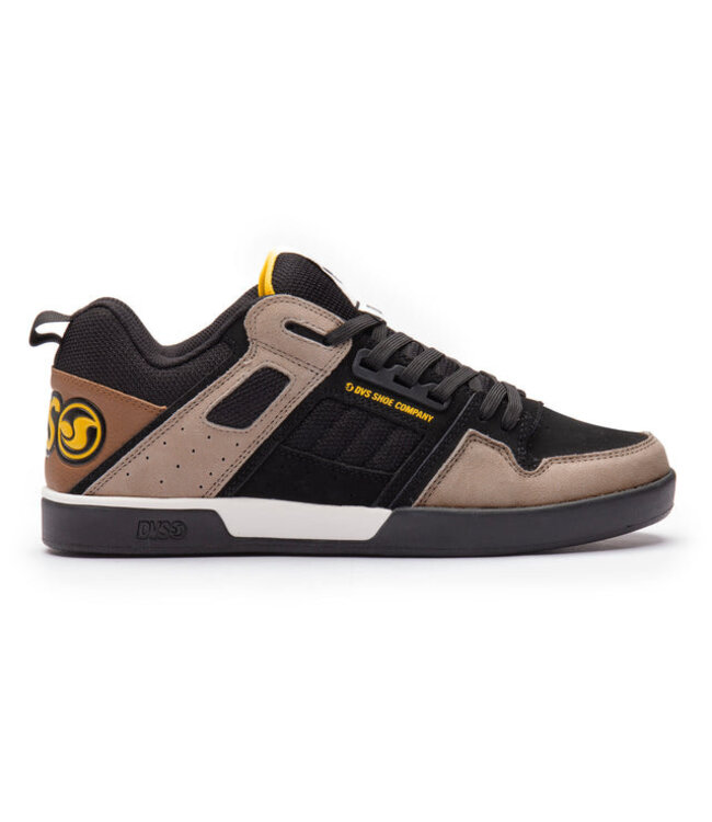 DVS MENS COMANCHE SHOE 2.0 BLACK TAN YELLOW SUEDE