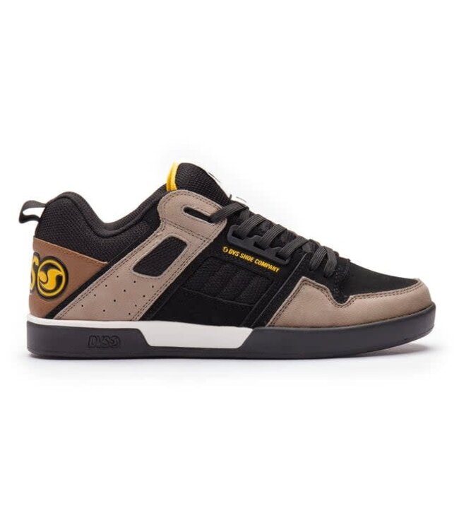 DVS MENS COMANCHE SHOE 2.0 BLACK TAN YELLOW SUEDE
