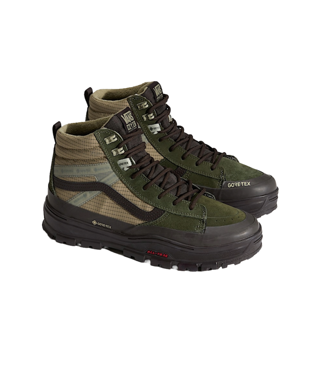 VANS MENS SK8-HI GORE-TEX INSULATED SHOES (F87) DARK GREEN/ BROWN