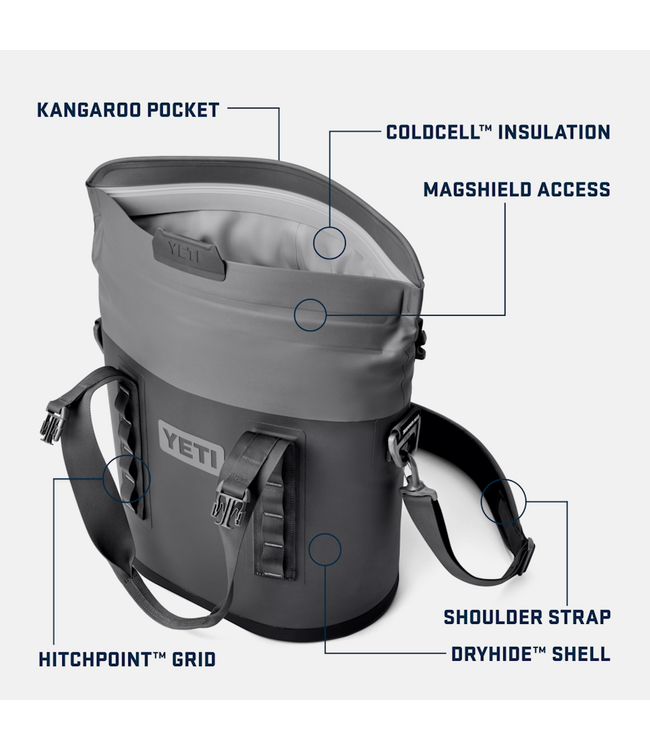 YETI HOPPER M15 SOFT COOLER CHARCOAL