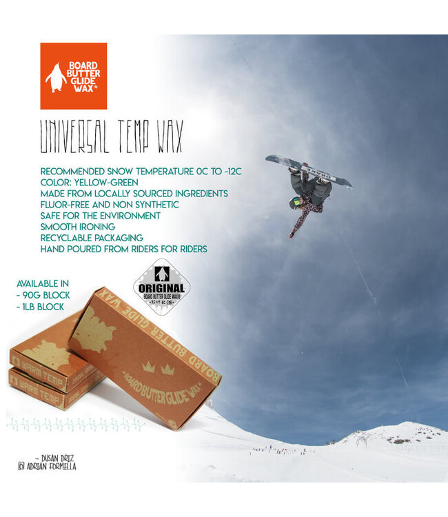 BOARD BUTTER UNIVERSAL 90G SNOWBOARD WAX YELLOW/GREEN 2024