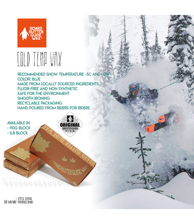 BOARD BUTTER COLD 90G SNOWBOARD WAX BLUE 2024