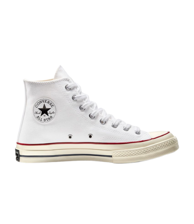 CONVERSE WOMENS CHUCK 70 HI SHOE WHITE/GARNET/EGRET