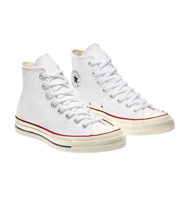 CONVERSE WOMENS CHUCK 70 HI SHOE WHITE/GARNET/EGRET