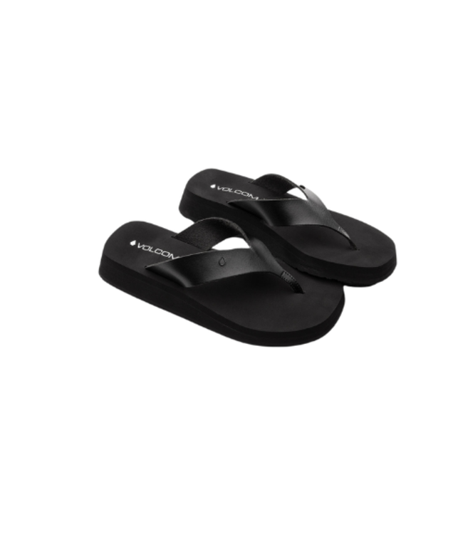 VOLCOM WOMENS NOT UR MOMS PLATFORM SANDALS BLACK