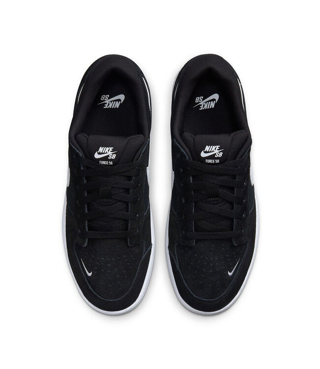 NIKE SB MENS FORCE 58 BLACK/WHITE BLACK