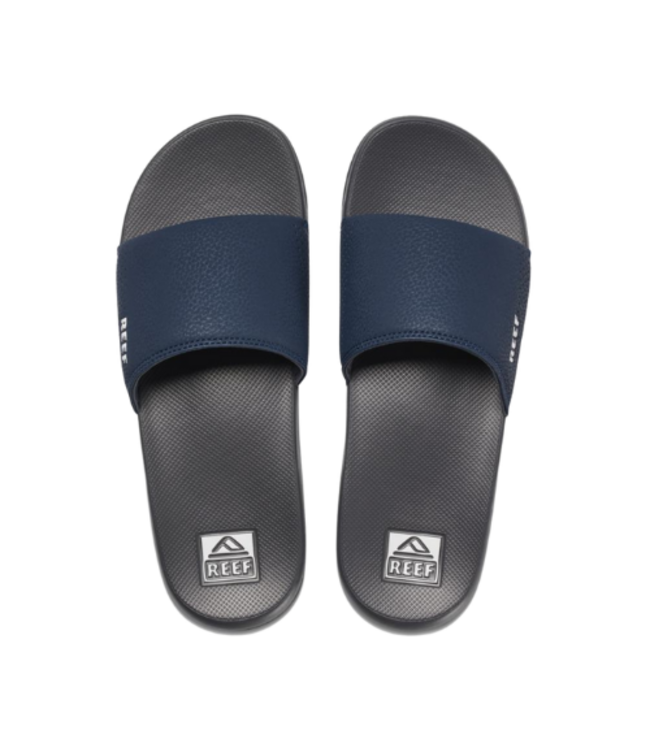REEF MENS ONE SLIDE SANDALS NAVY/WHITE