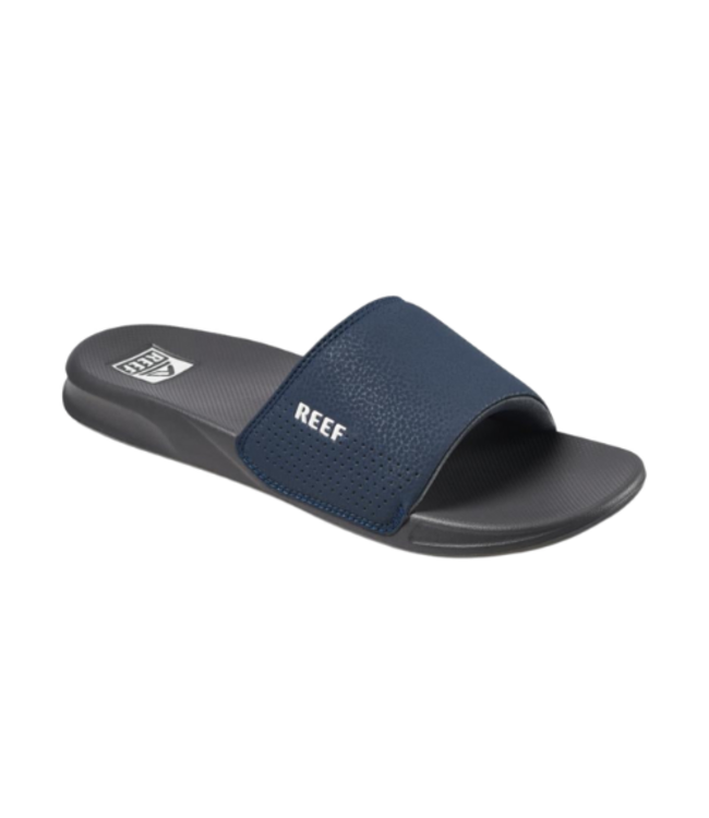 REEF MENS ONE SLIDE SANDALS NAVY/WHITE