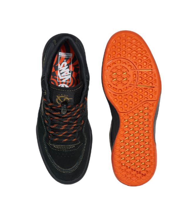 VANS MENS ROWAN 2 x SPITFIRE SHOES BLACK/FLAME