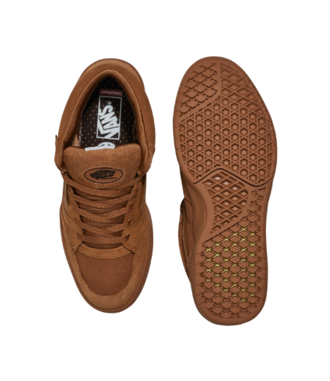 VANS MENS SKATE ZAHBA MID SHOE BROWN/GUM