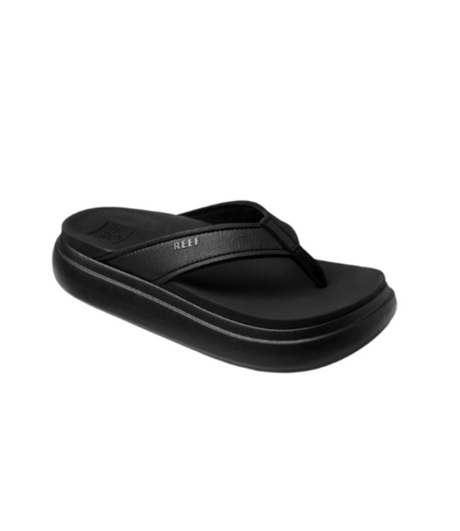 REEF WOMENS CUSHION BONDI SANDALS BLACK/BLACK