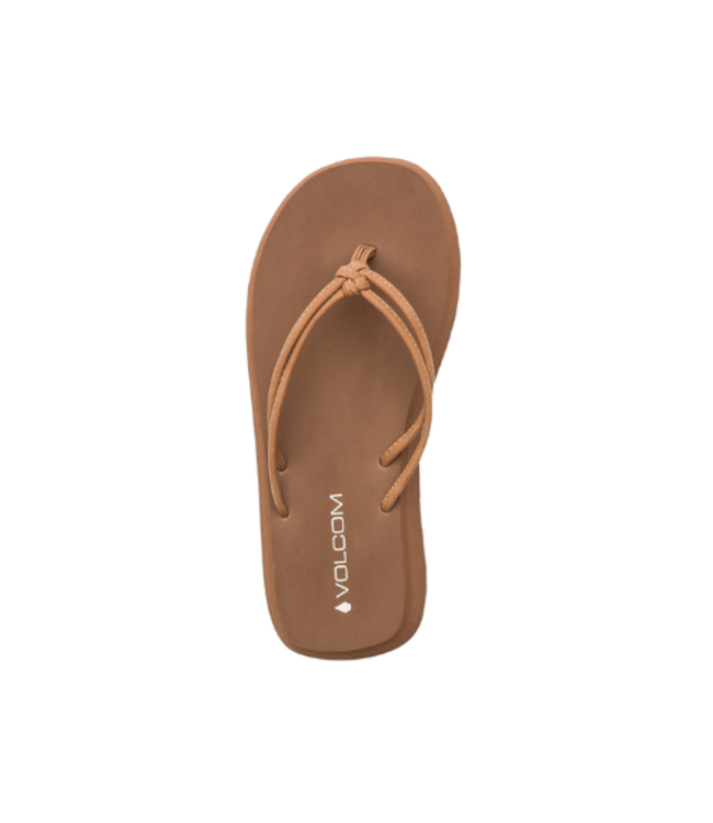 VOLCOM WOMENS FOREVER UP SANDALS TAN