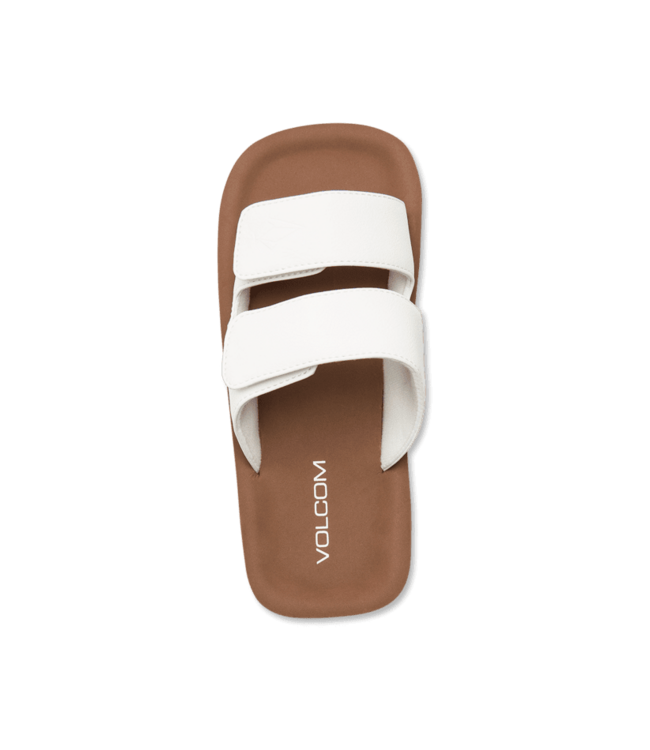 VOLCOM WOMENS SQUARED SANDALS WHITE