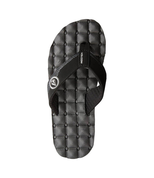 VOLCOM BIG YOUTH RECLINER SANDAL BLACK WHITE