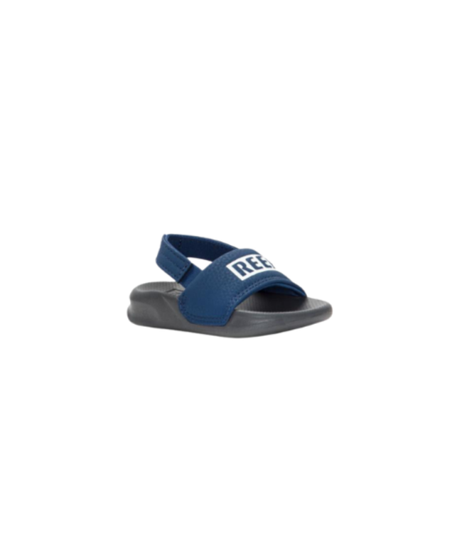 REEF KIDS LITTLE ONE SLIDE SANDALS GREY/BLUE