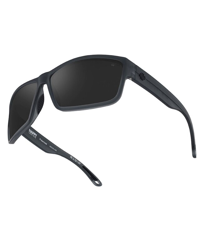 SPY ROCKY MATTE TRANSLUCENT GUNMETAL SUNGLASSES w/ HAPPY GRAY POLAR