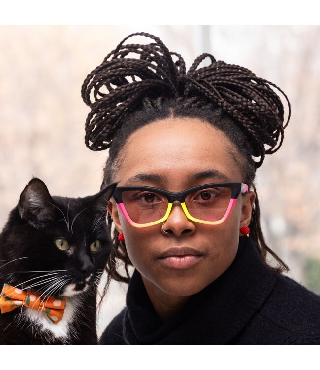 PIT VIPER THE CLAWDIA SUNGLASSES THE ITALO w/ PHOTOCHROMIC SMOKE ROSE