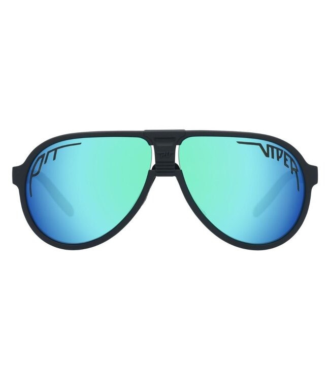PIT VIPER THE JETHAWK SUNGLASSES THE EXEC w/ POLARIZED BLUE/GREEN