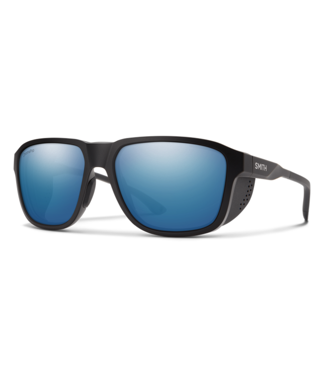 SMITH EMBARK SUNGLASSES MATTE BLACK w/ PC CHROMAPOP POLAR BLUE MIRROR