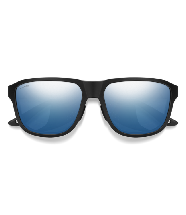 SMITH EMBARK SUNGLASSES MATTE BLACK w/ PC CHROMAPOP POLAR BLUE MIRROR
