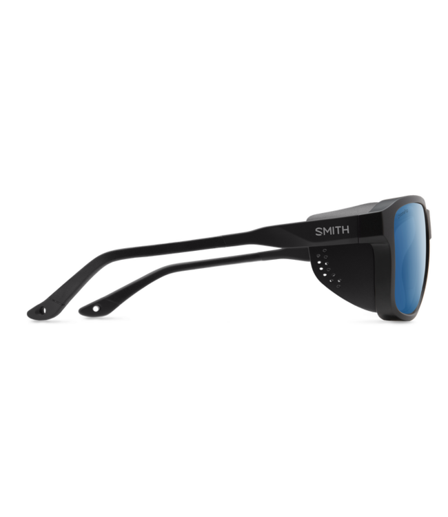 SMITH EMBARK SUNGLASSES MATTE BLACK w/ PC CHROMAPOP POLAR BLUE MIRROR