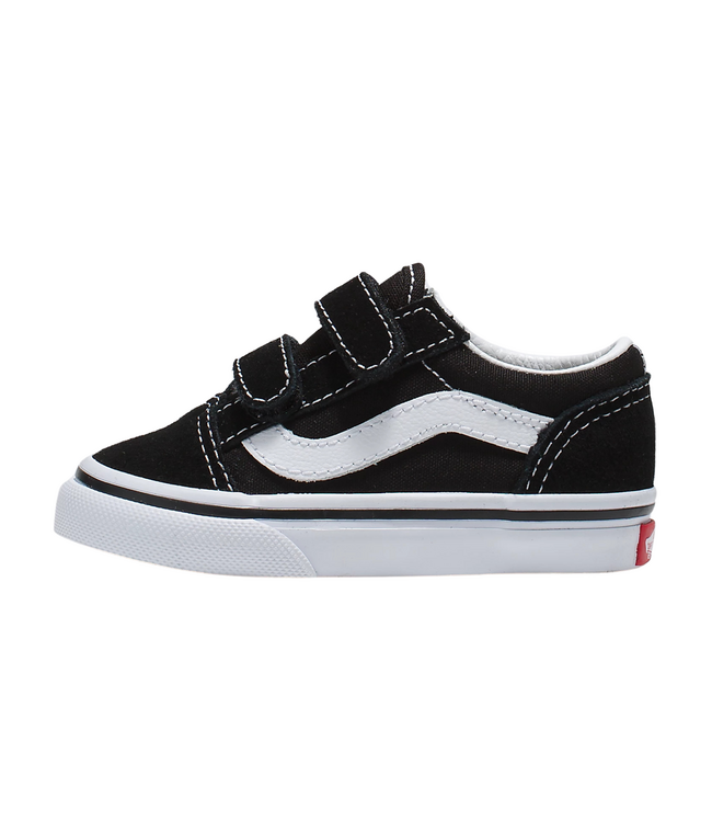 VANS TODDLER OLD SKOOL SHOES BLACK/TRUE WHITE