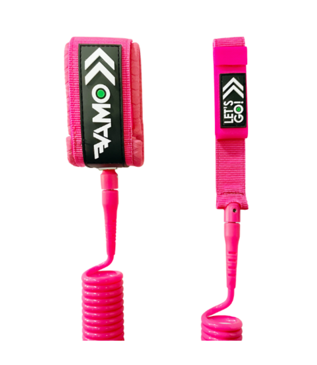 VAMO 9' FULL COILED LEASH PINK