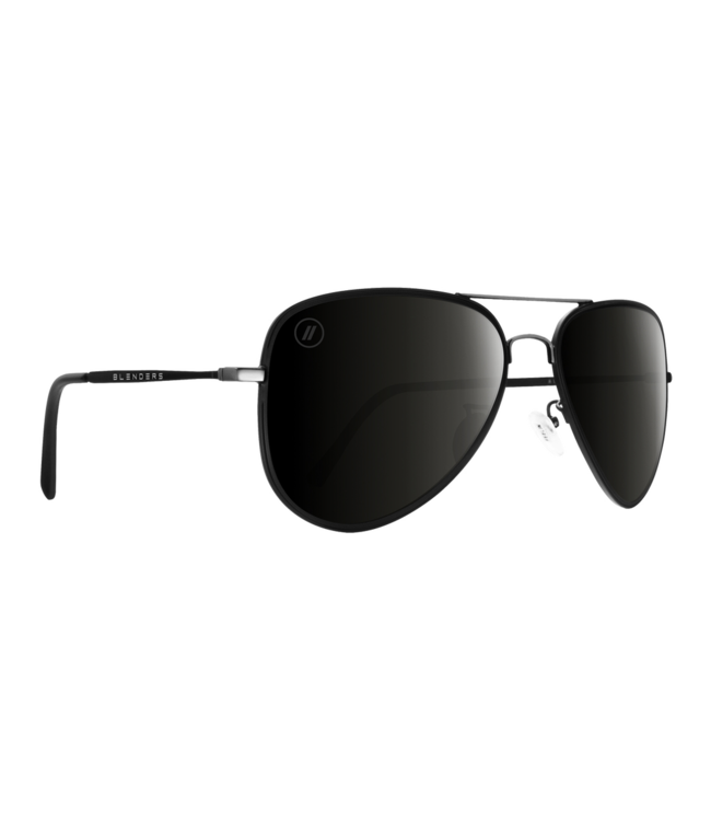 BLENDERS A SERIES SPIDER JET MATTE BLACK SUNGLASSES w/ SMOKE POLAR