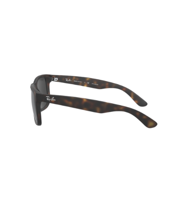 RAY-BAN JUSTIN SUNGLASSES RUBBER HAVANA w/ DARK GREEN POLAR