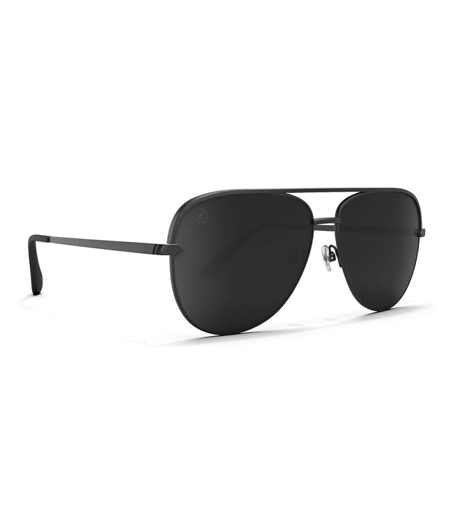 BLENDERS SHADOW ASSERTIVE STYLE MATTE BLACK SUNGLASSES w/ GREY POLAR