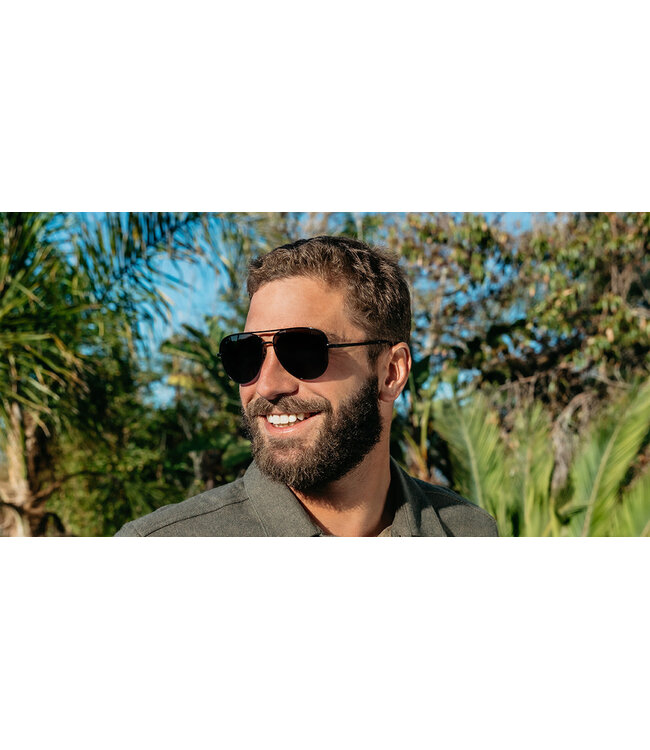 BLENDERS SHADOW ASSERTIVE STYLE MATTE BLACK SUNGLASSES w/ GREY POLAR
