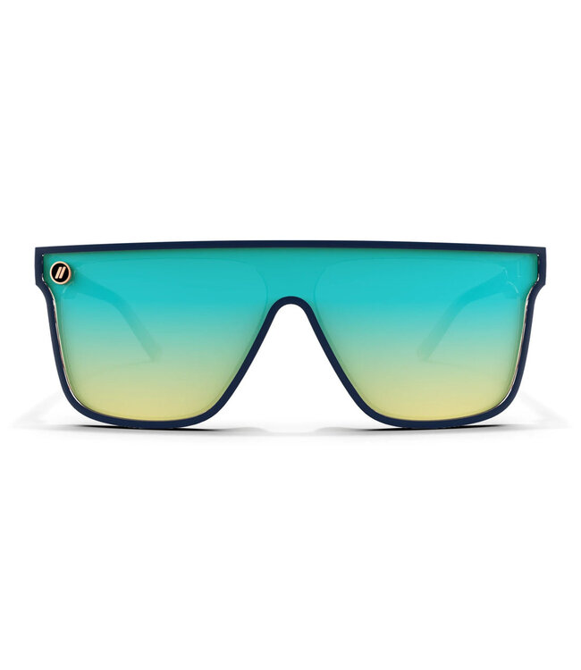BLENDERS SCI-FI NIGHT CITY BLACK SUNGLASSES w/ BLUE RAINBOW POLAR
