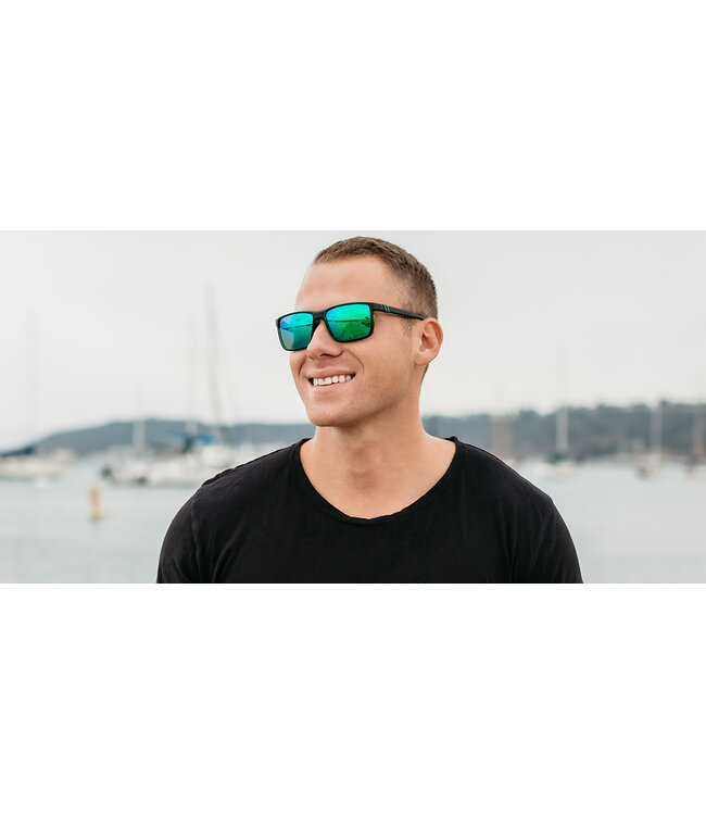 BLENDERS MESA SUNGLASSES ALPINE MOON w/ BLACK / GREEN POLAR