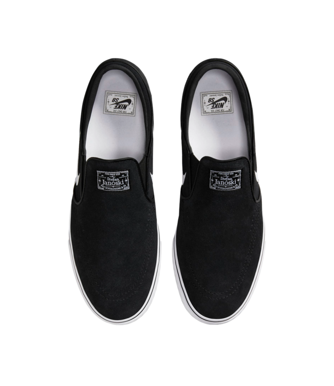 NIKE SB MENS ZOOM JANOSKI+ SLIP SHOES BLACK/WHITE