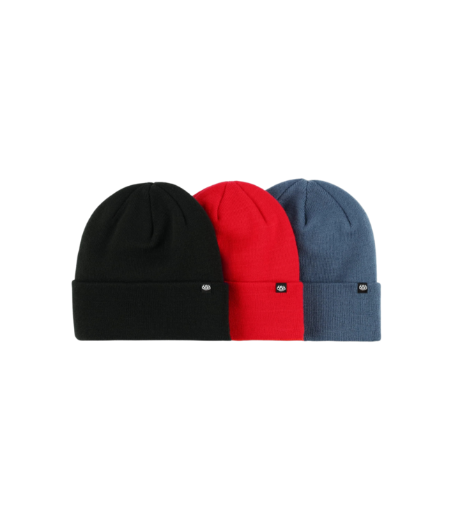 686 STANDARD ROLL UP BEANIE 3 PACK BRIGHT POP 2025