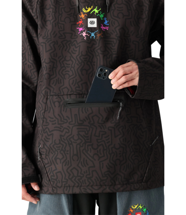 686 WATERPROOF HOODY KEITH HARING BLACK 2025