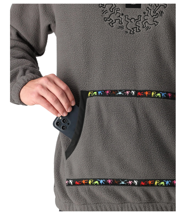 686 TIOGA SHERPA FLEECE PULLOVER KEITH HARING RHINO GREY 2025