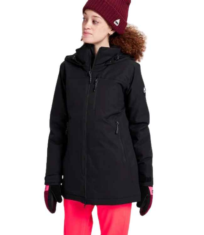 BURTON WOMENS LELAH JACKET TRUE BLACK 2025