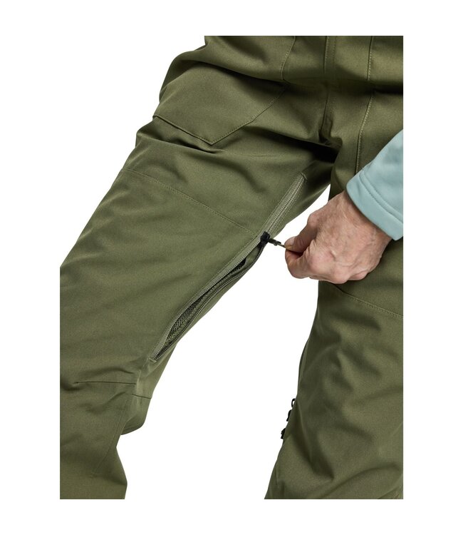 BURTON WOMENS AVALON 2L STRETCH BIB PANTS SHORT FOREST MOSS 2025