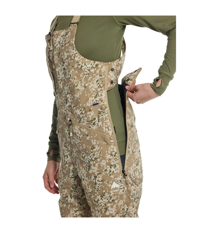 BURTON WOMENS RESERVE STRETCH BIB PANTS SNOWFALL CAMO 2025