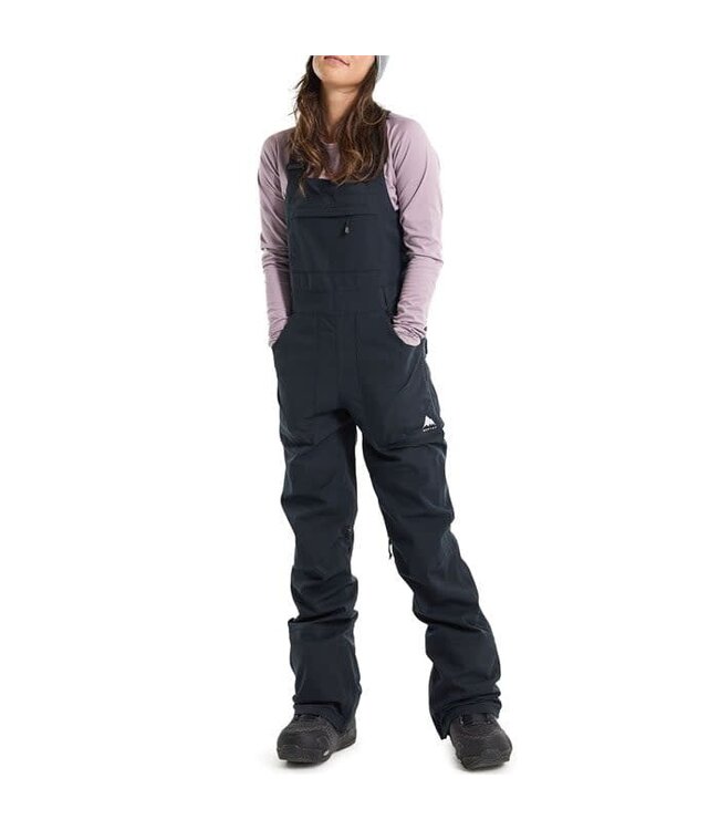 BURTON WOMENS AVALON 2L STRETCH BIB PANTS SHORT TRUE BLACK 2025