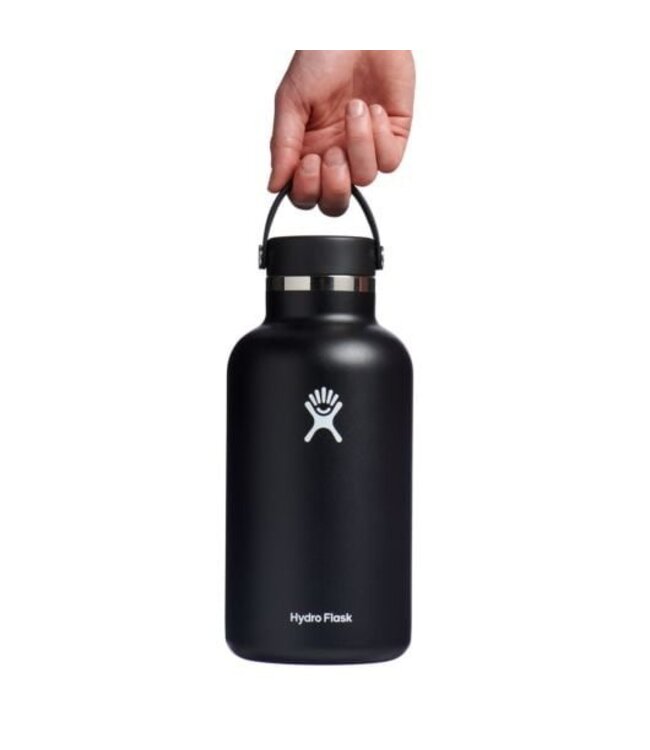 HYDRO FLASK 64OZ WIDE MOUTH 2.0 FLEX CAP BLACK